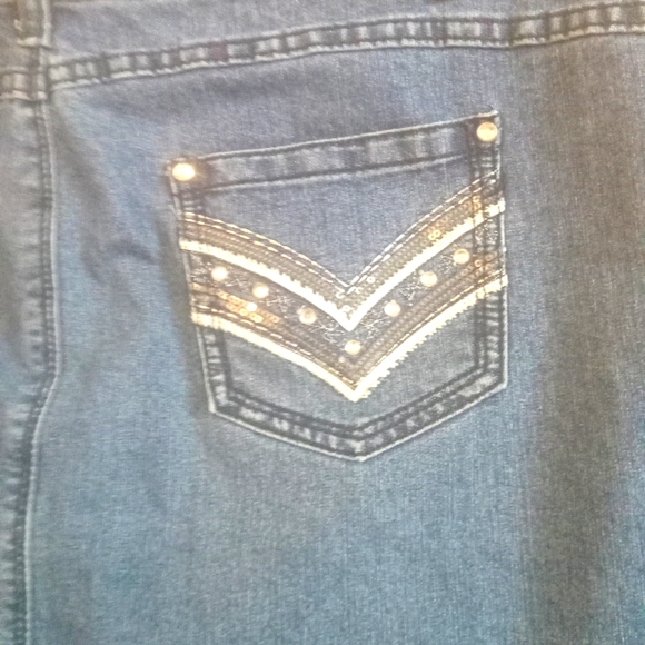 💙 NWOT Womens Christopher & Banks Size 12 Jean Skirt Preppy Lunch Date - Picture 3 of 4